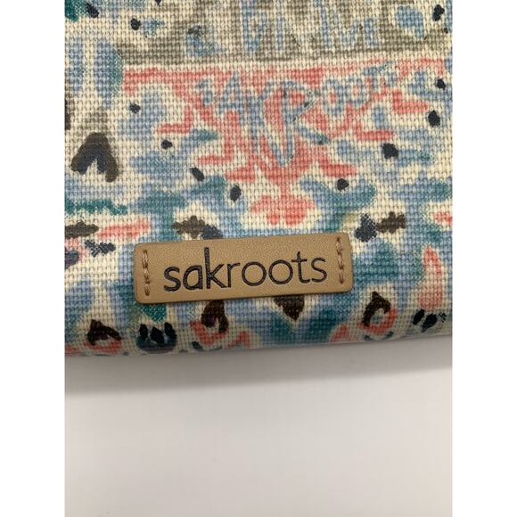 Sakroots Crossbody Purse Tech Wallet Teal Pattern - Picture 14 of 15